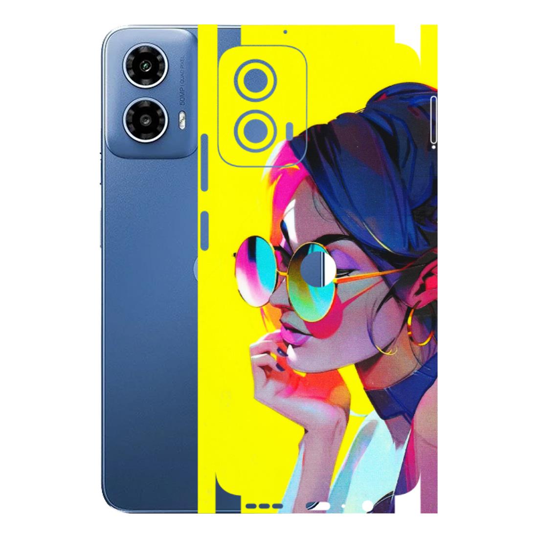Motorola Phone Skins (All Models) - Bold Stylish Girl - 3D Embossed Finish (L-222) Motorola Moto G 34 (5G)