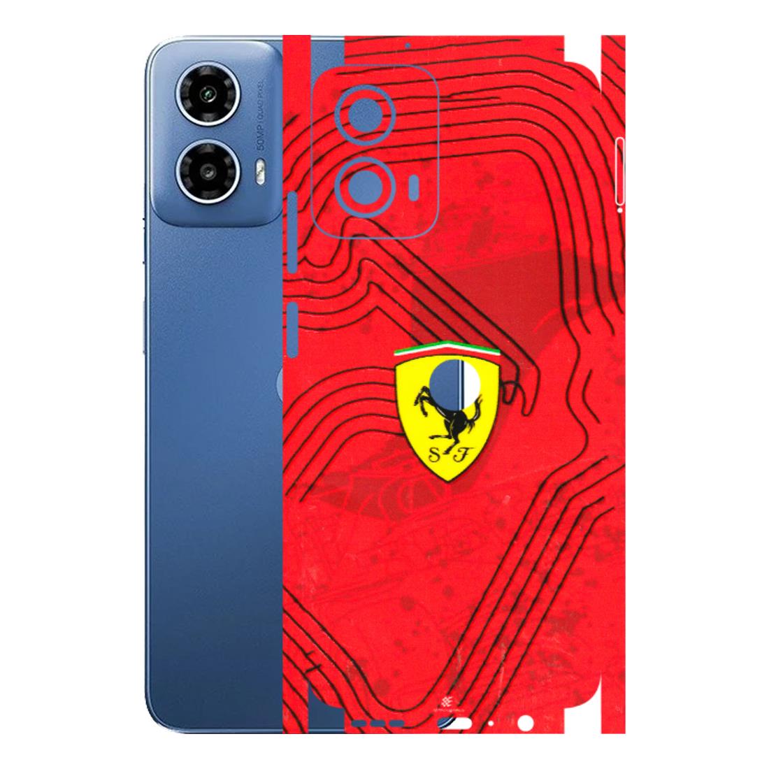 Motorola Phone Skins (All Models) - Red Ferrari Logo Stylish - 3D Embossed Finish (L-238) Motorola Moto G 34 (5G)