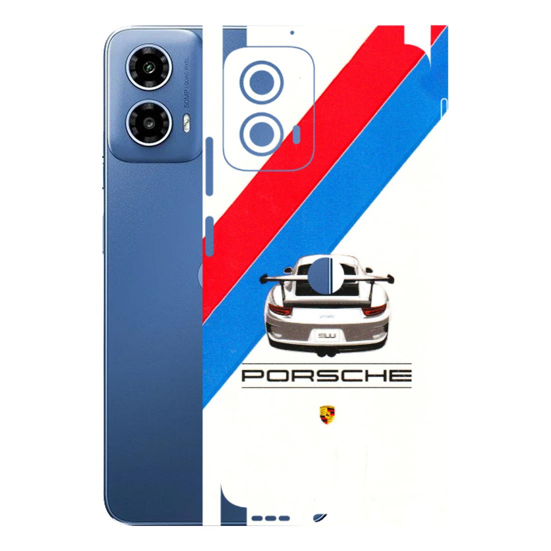 Motorola Phone Skins (All Models) - Porche Car Sober Logo - 3D Embossed Finish (L-248) Motorola Moto G 34 (5G)