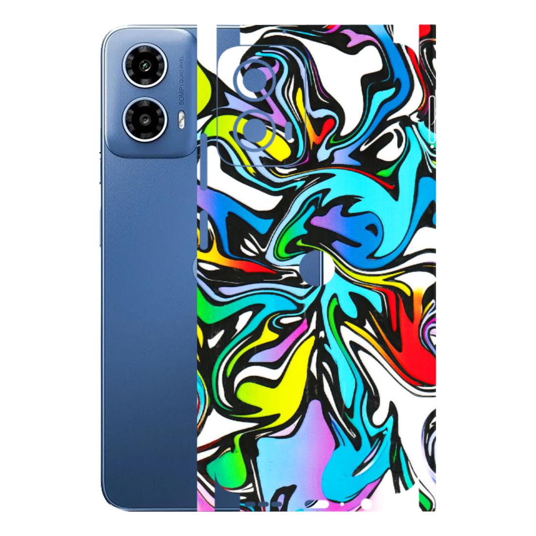 Motorola Phone Skins (All Models) - Abstract Colour Paints - 3D Embossed Finish (L-271) Motorola Moto G 34 (5G)