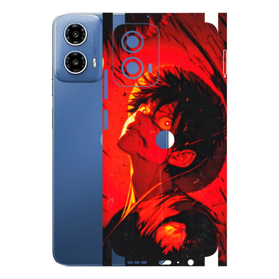 Motorola Phone Skins (All Models) - D.Luffy Power Up One Piece Anime - 3D Embossed Finish (L-326) Motorola Moto G 34 (5G)