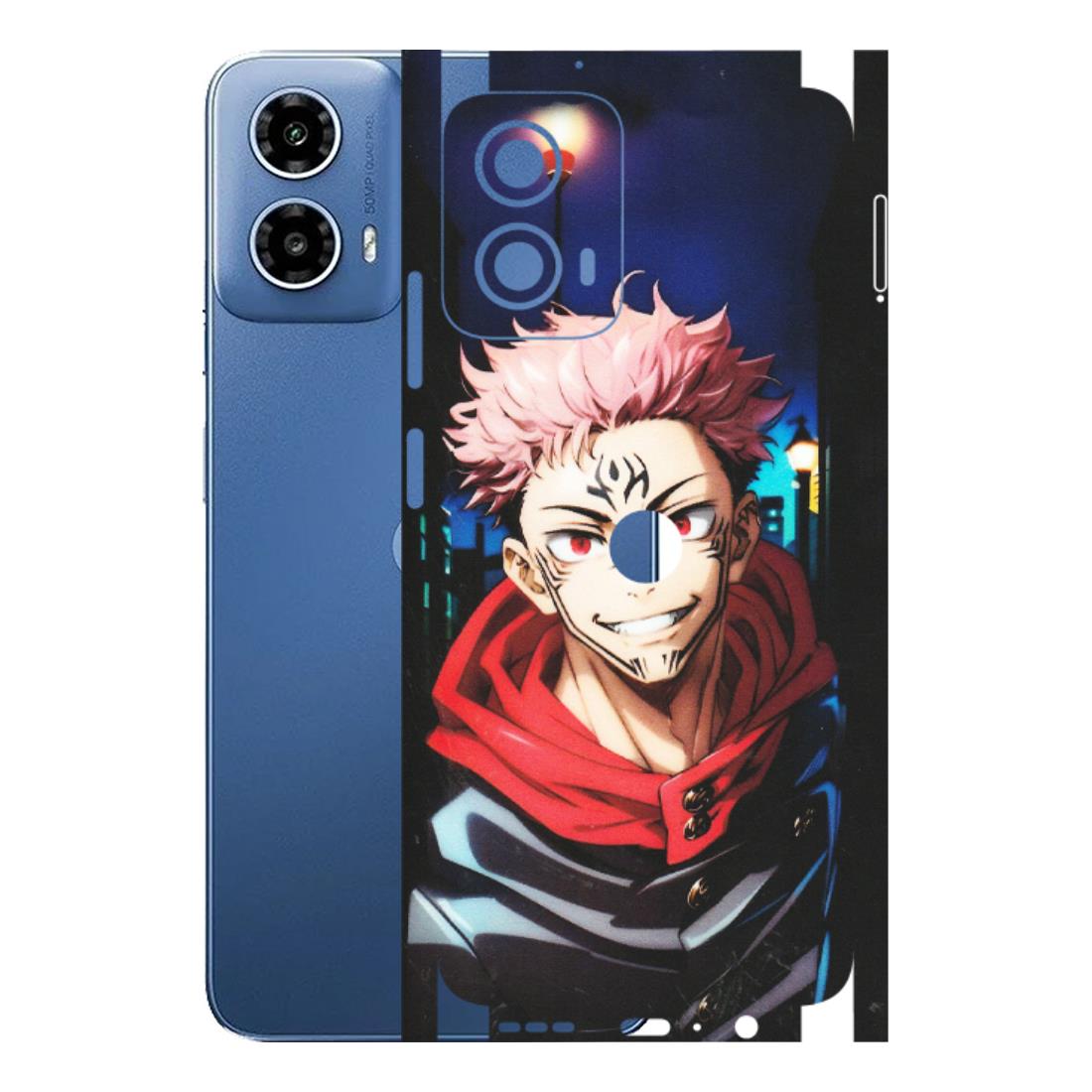 Motorola Phone Skins (All Models) - Yuji Itadori Funny Face Anime - Matte Finish (M-152) Motorola Moto G 34 (5G)