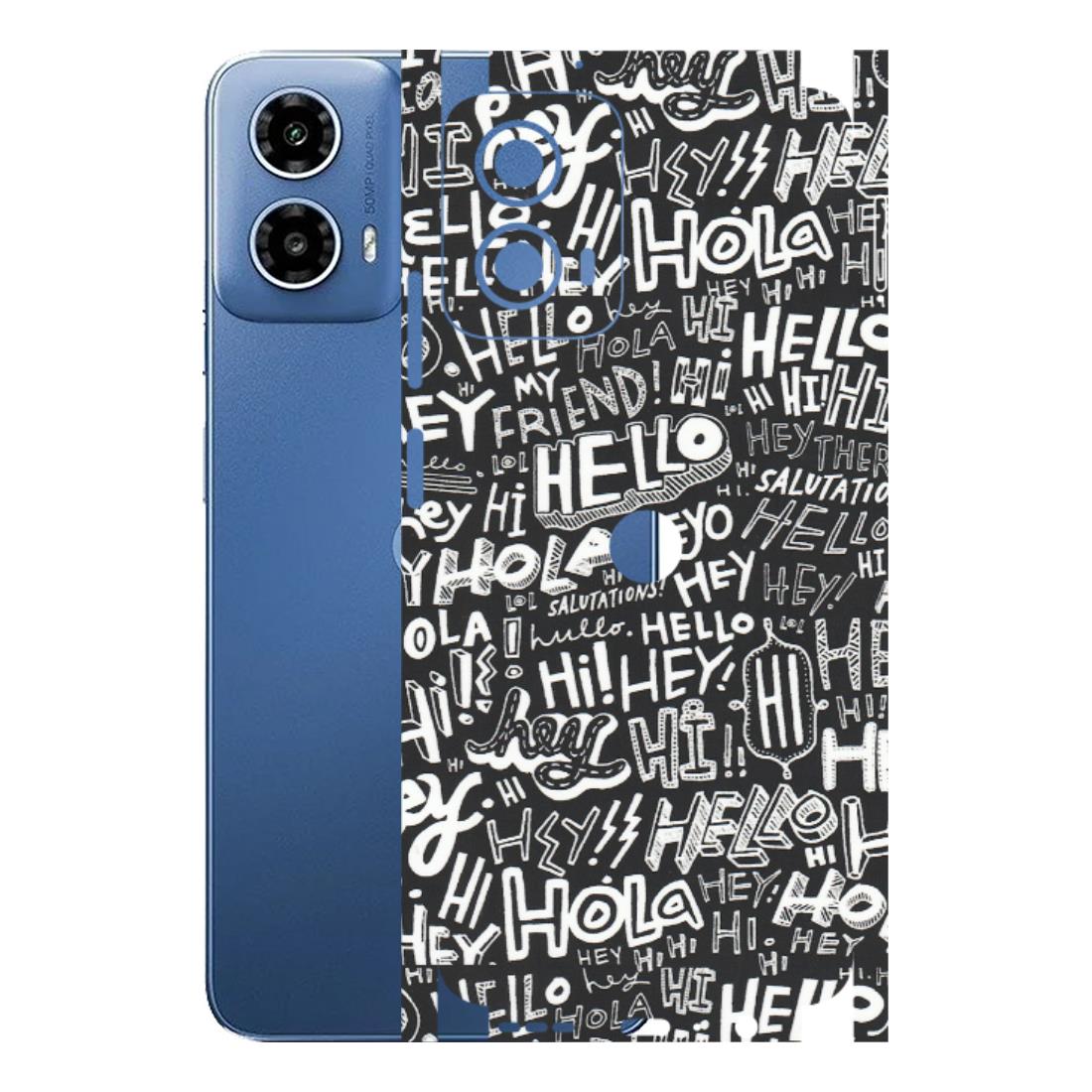 Motorola Phone Skins (All Models) - Hi Hello Doodles - Matte Finish (M-25) Motorola Moto G 34 (5G)