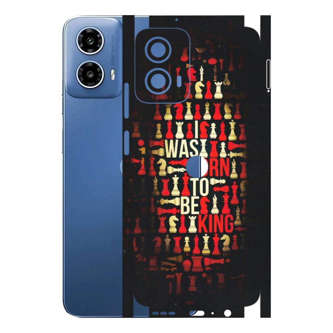 Motorola Phone Skins (All Models) - Born To Be King - Matte Finish (M-73) Motorola Moto G 34 (5G)