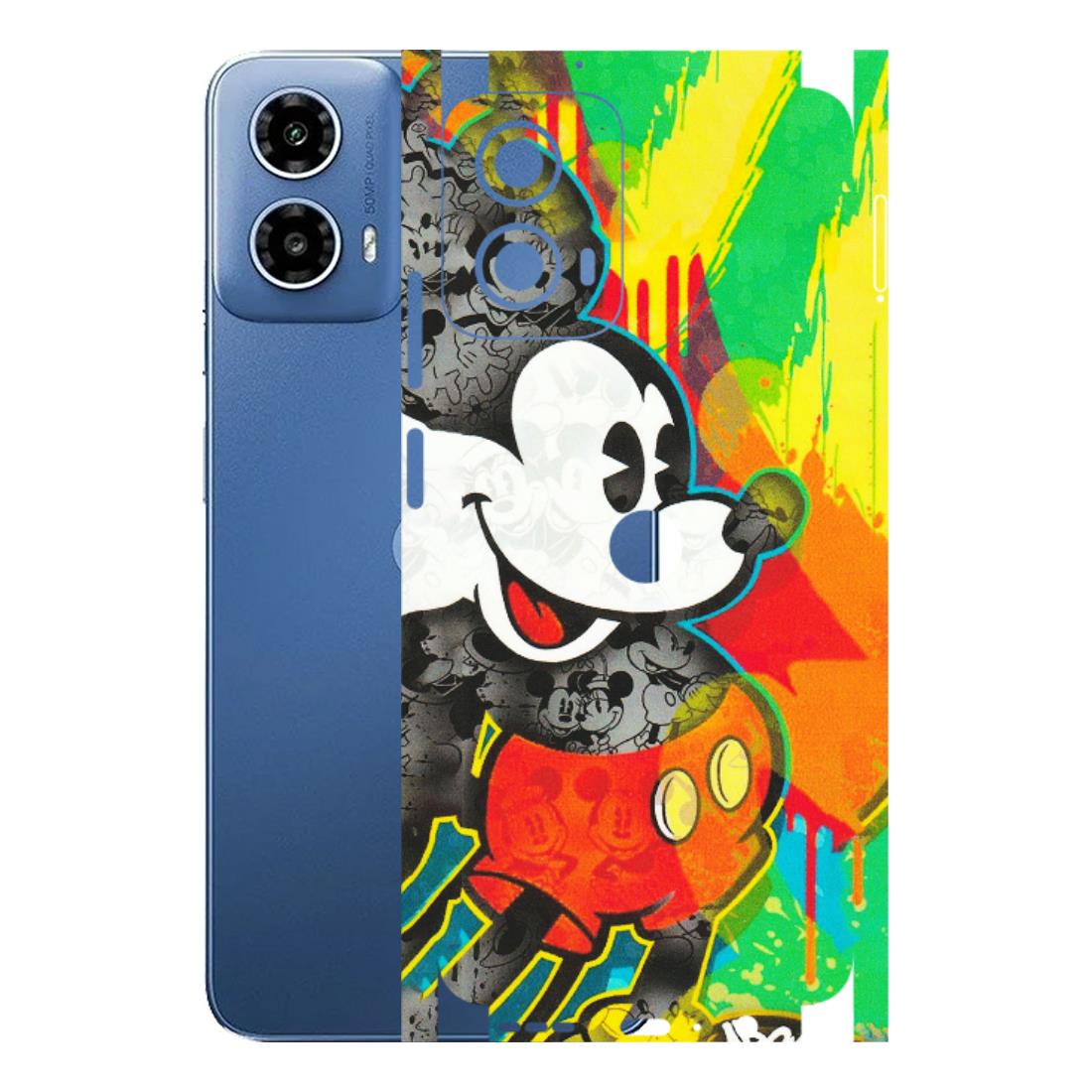 Motorola Phone Skins (All Models) - Multiple Mickey With Colourful Texture - Matte Finish (M-84) Motorola Moto G 34 (5G)