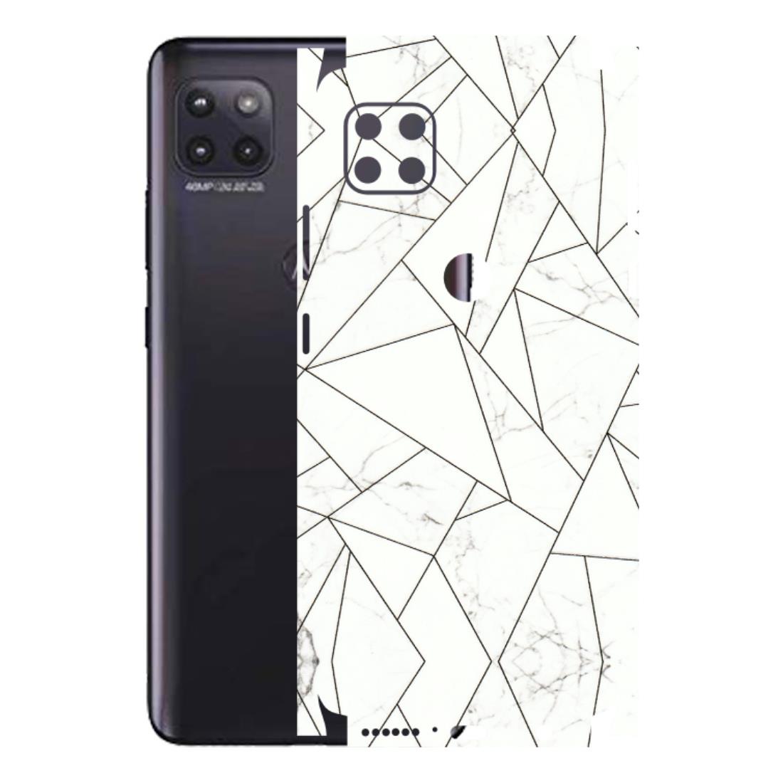 Motorola Phone Skins (All Models) - Luxury White Marble Effect - 3D Embossed Finish (L-168) Motorola Moto G (5G)
