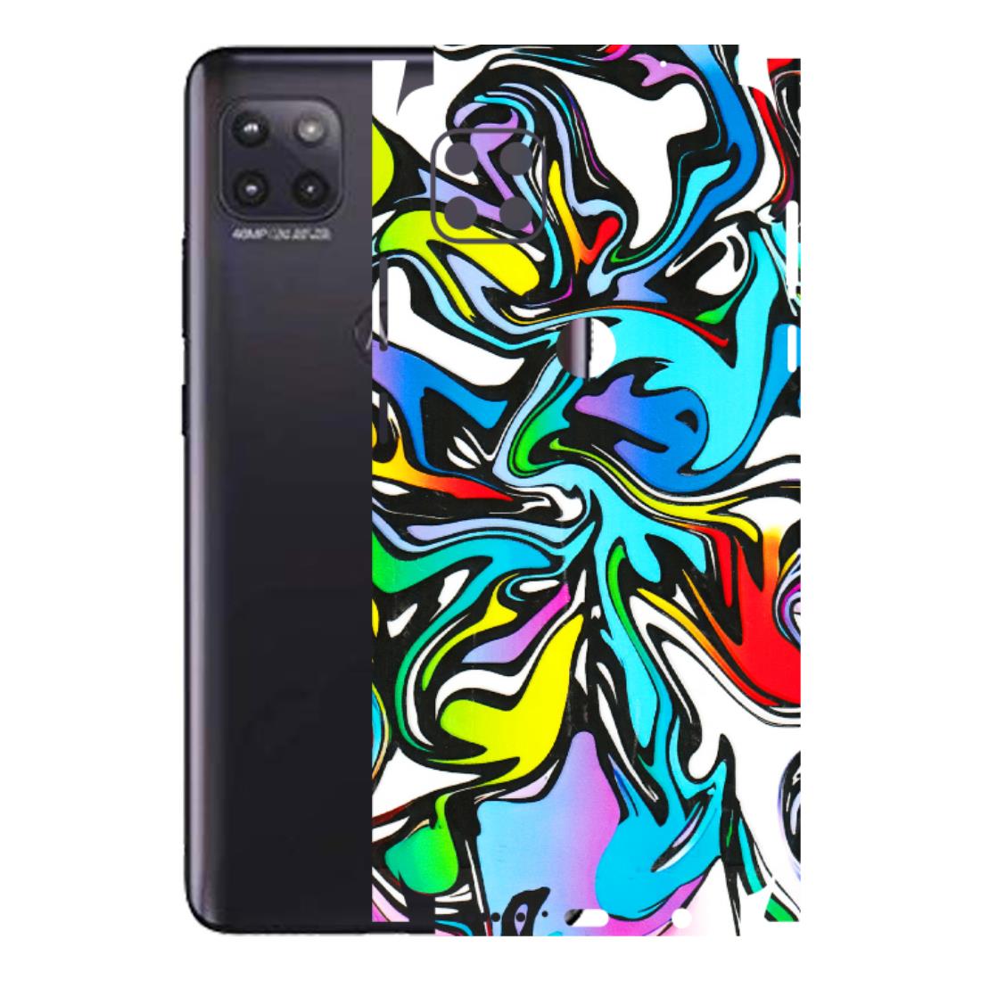 Motorola Phone Skins (All Models) - Abstract Colour Paints - 3D Embossed Finish (L-271) Motorola Moto G (5G)