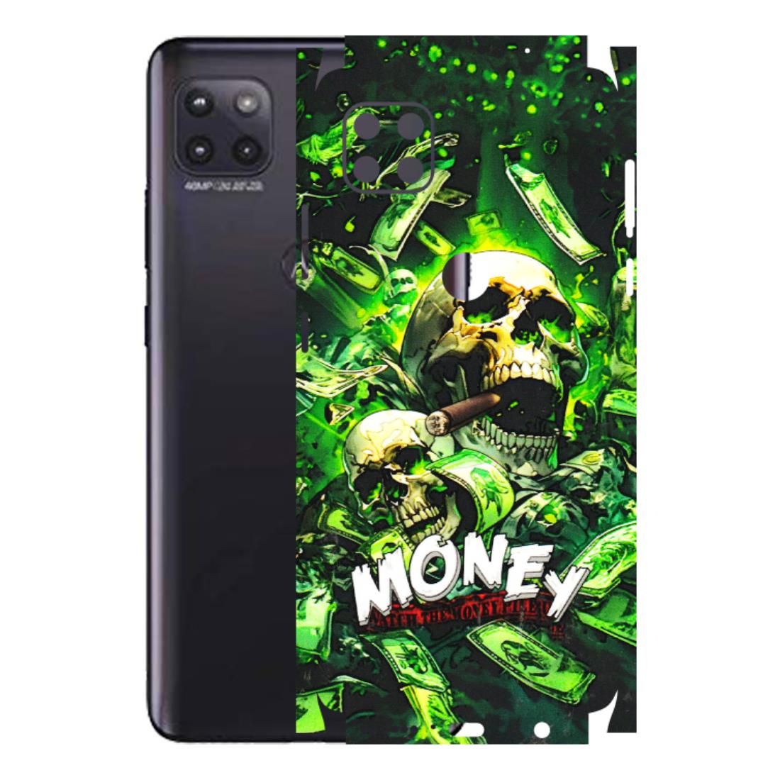 Motorola Phone Skins (All Models) - Skull Money - 3D Embossed Finish (L-303) Motorola Moto G (5G)