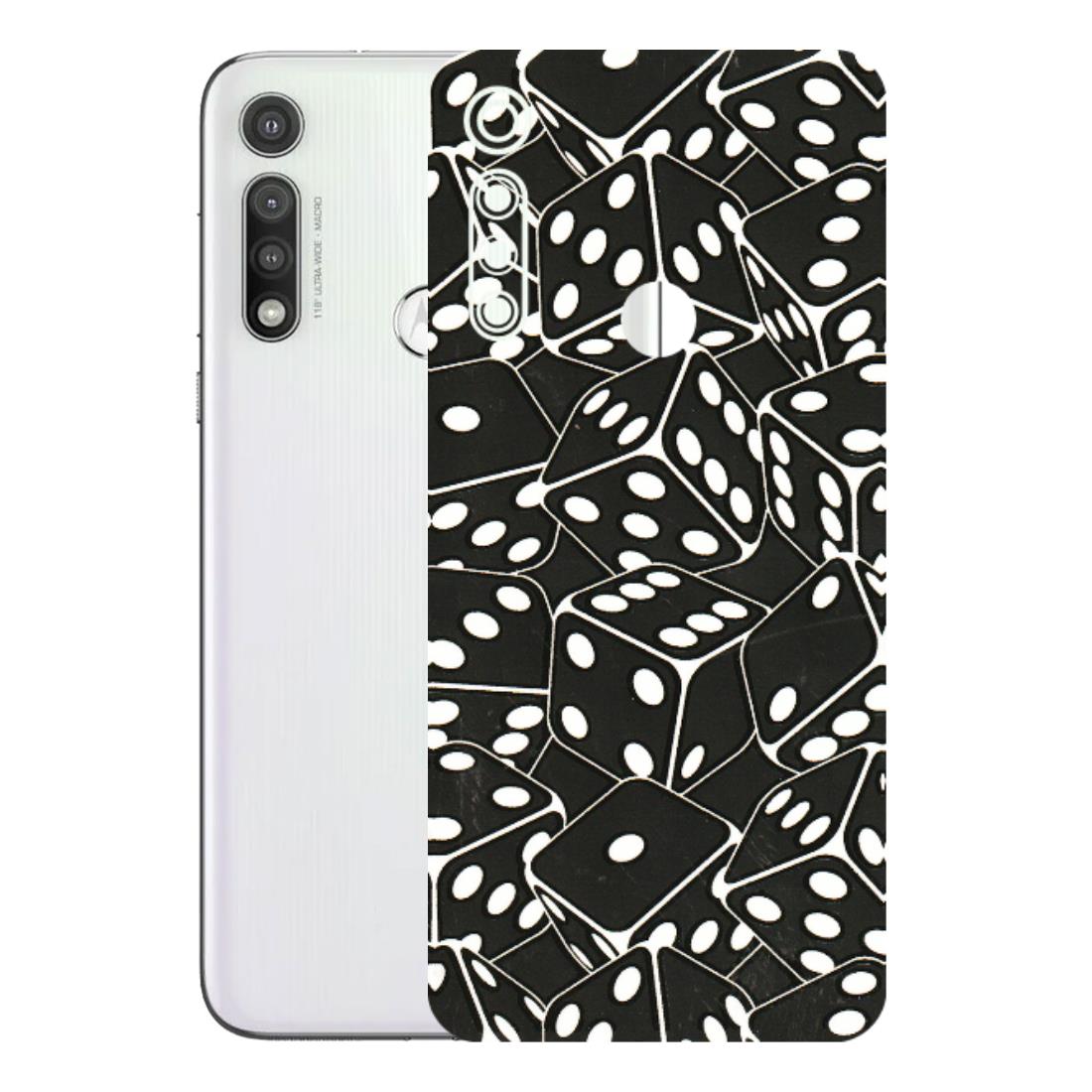 Motorola Phone Skins (All Models) - Big Black Dices - 3D Embossed Finish (L-106) Motorola Moto G Fast