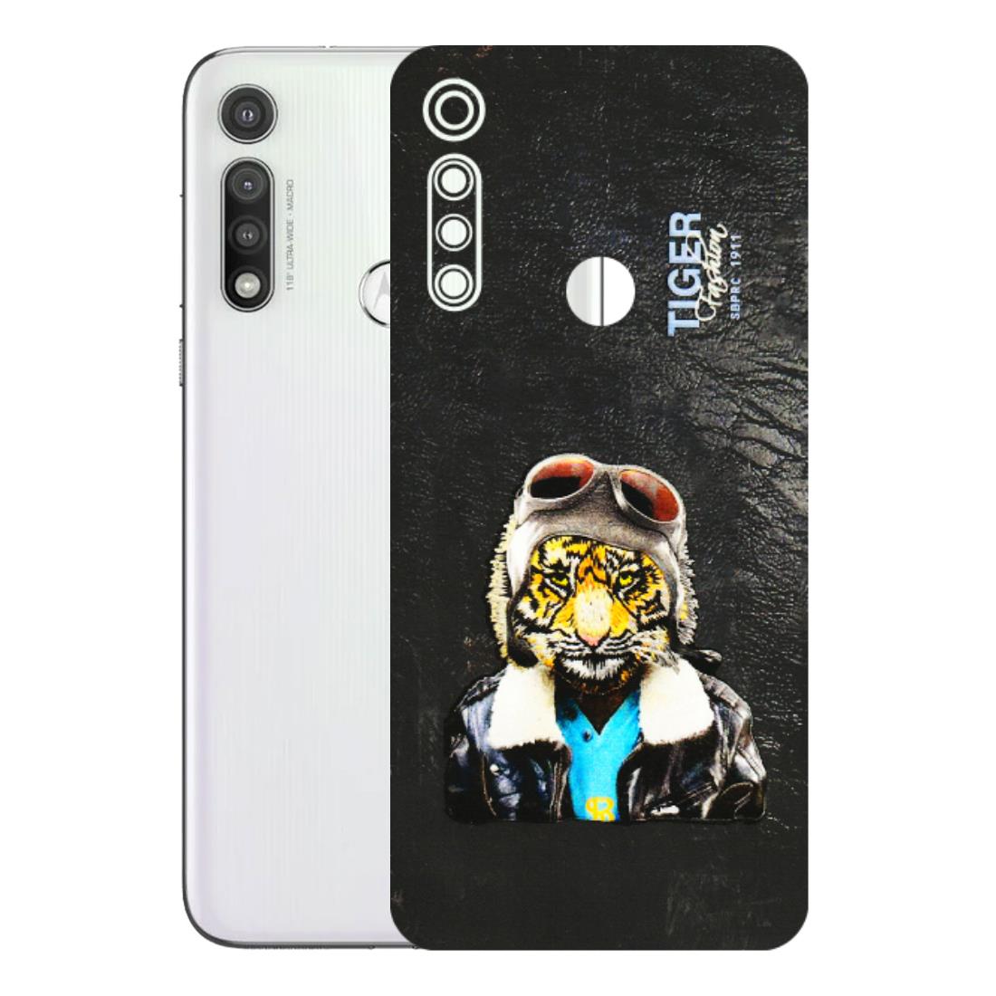 Motorola Phone Skins (All Models) - Rider Tiger - 3D Embossed Finish (L-113) Motorola Moto G Fast