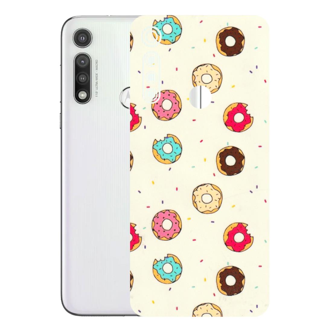 Motorola Phone Skins (All Models) - Mini Donuts Doodle Art - 3D Embossed Finish (L-122) Motorola Moto G Fast