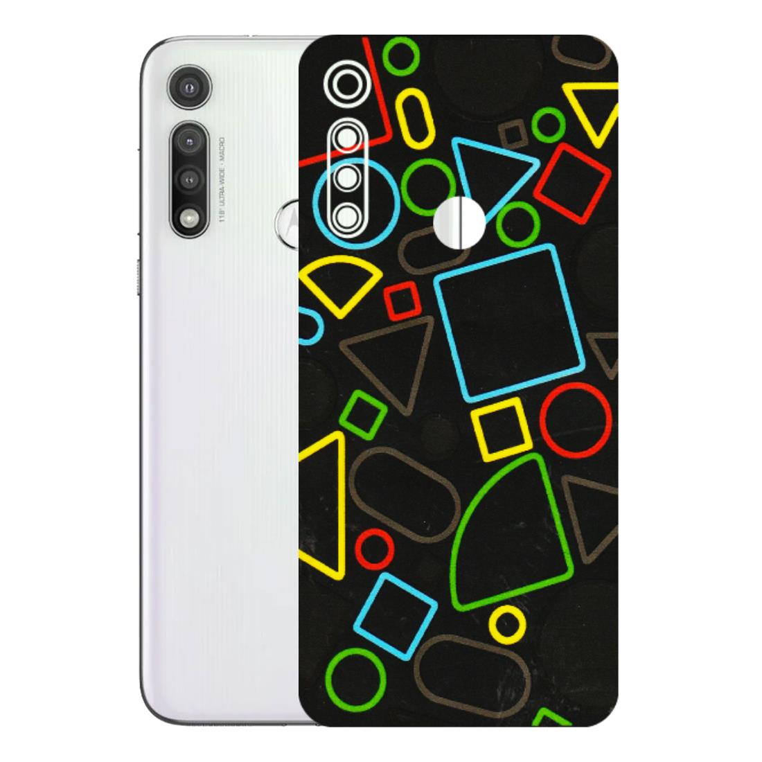 Motorola Phone Skins (All Models) - Black Shapes - 3D Embossed Finish (L-131) Motorola Moto G Fast