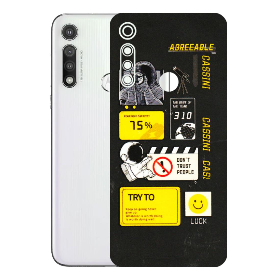 Motorola Phone Skins (All Models) - Black Cassini - 3D Embossed Finish (L-161) Motorola Moto G Fast