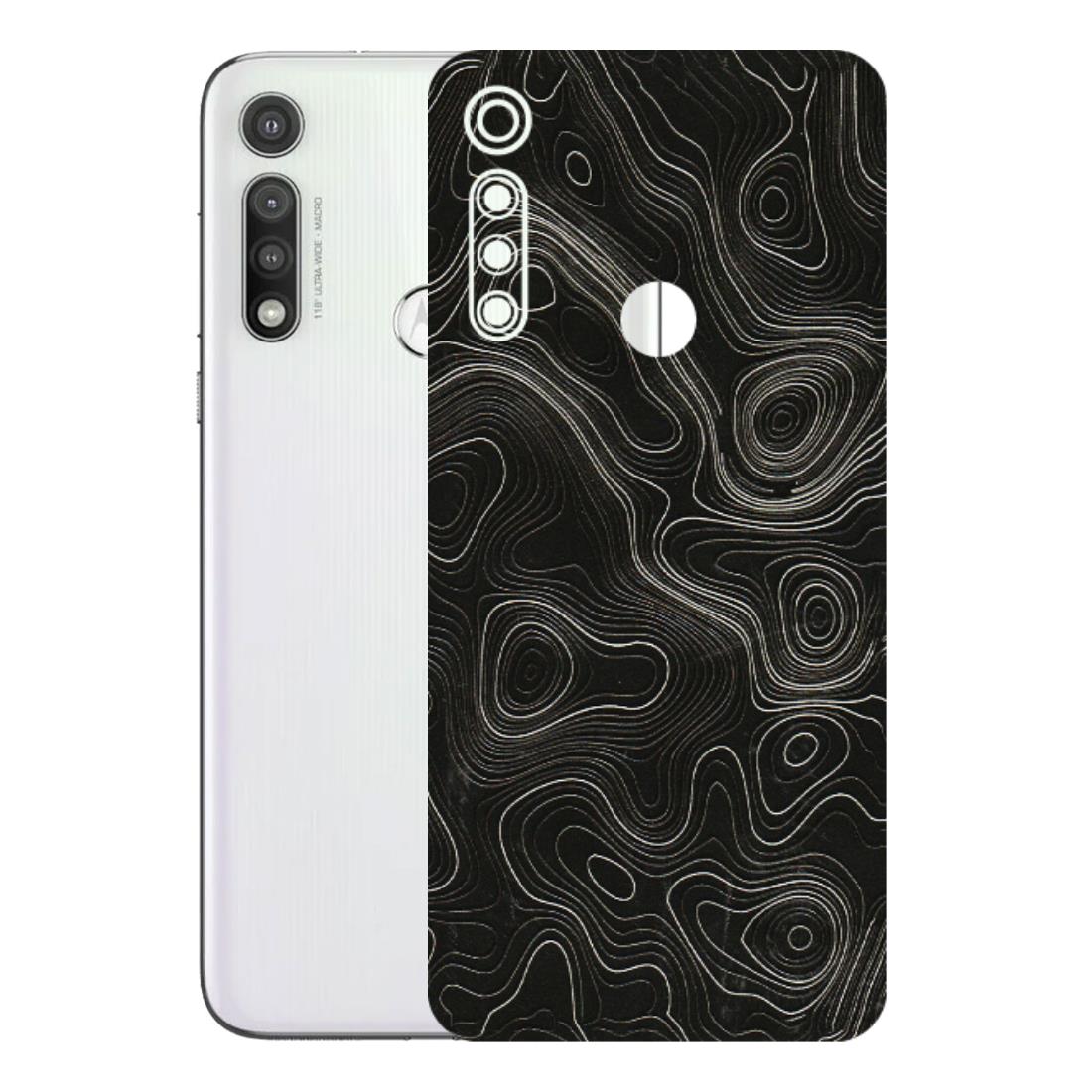 Motorola Phone Skins (All Models) - Black Swirl - 3D Embossed Finish (L-196) Motorola Moto G Fast