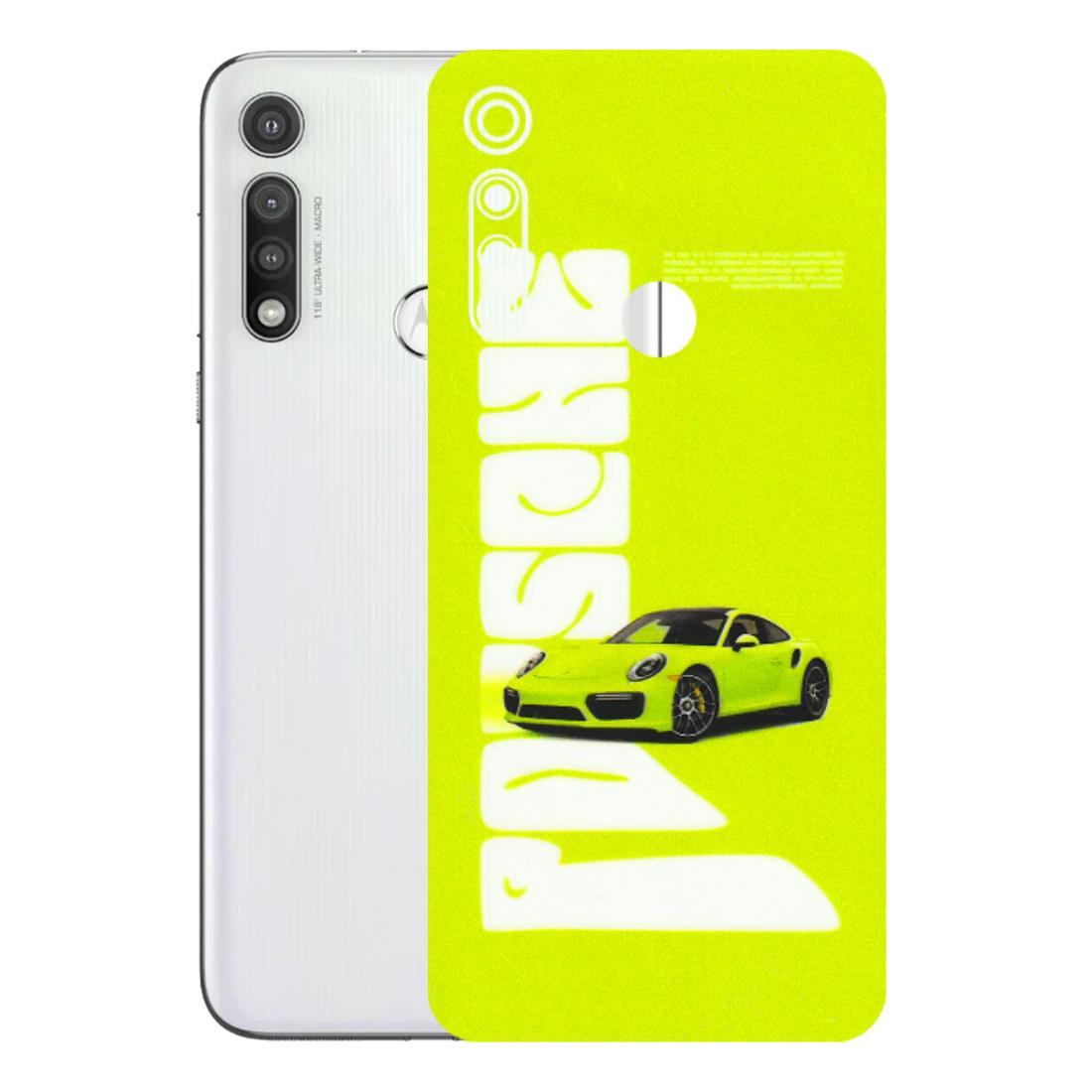 Motorola Phone Skins (All Models) - Lime Green Porche - 3D Embossed Finish (L-30) Motorola Moto G Fast