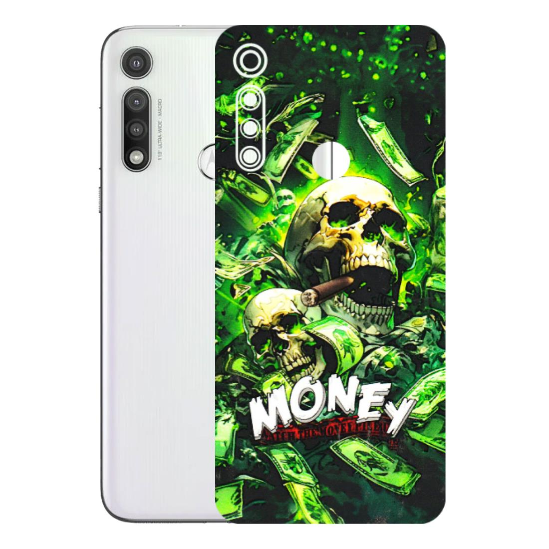 Motorola Phone Skins (All Models) - Skull Money - 3D Embossed Finish (L-303) Motorola Moto G Fast