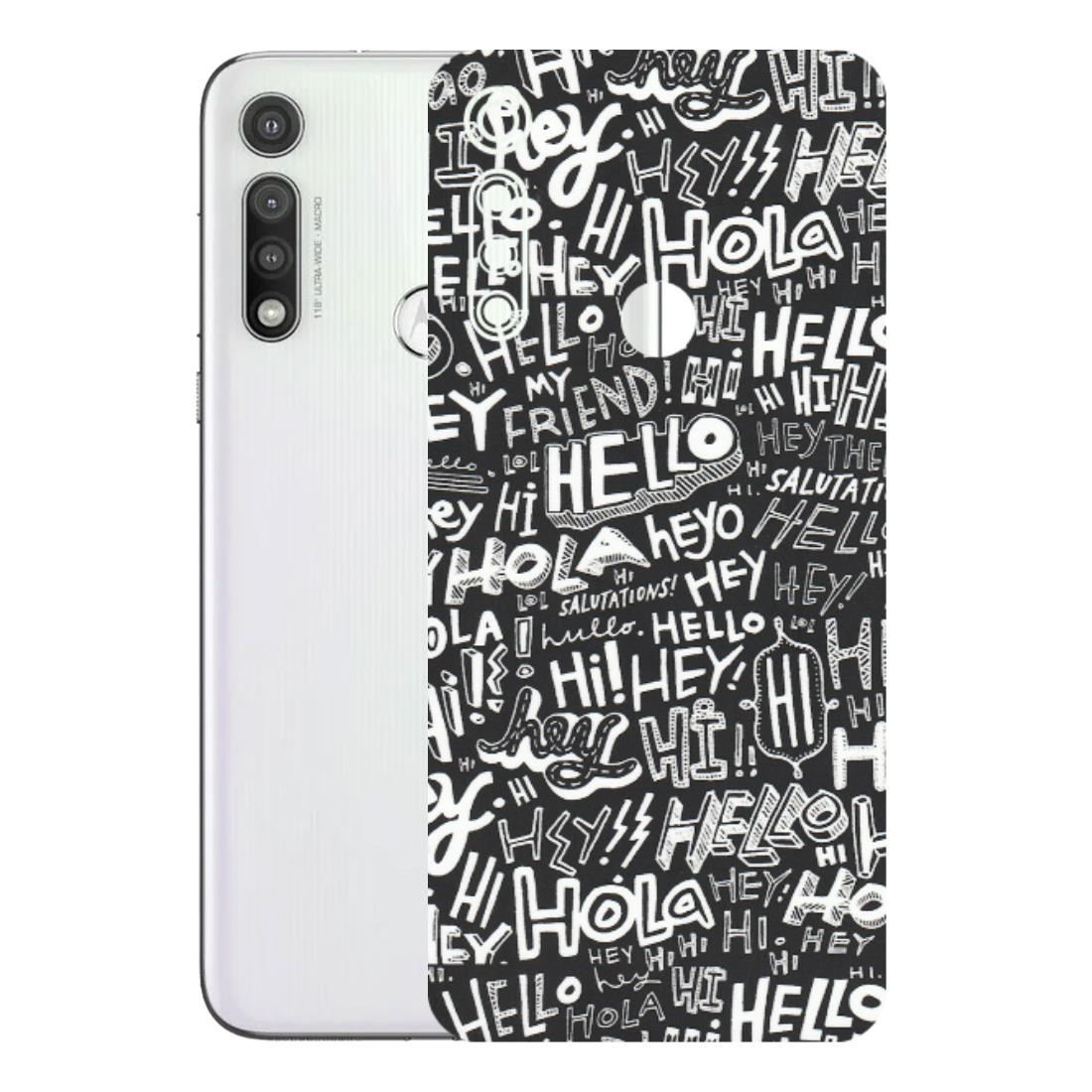 Motorola Phone Skins (All Models) - Hi Hello Doodles - Matte Finish (M-25) Motorola Moto G Fast