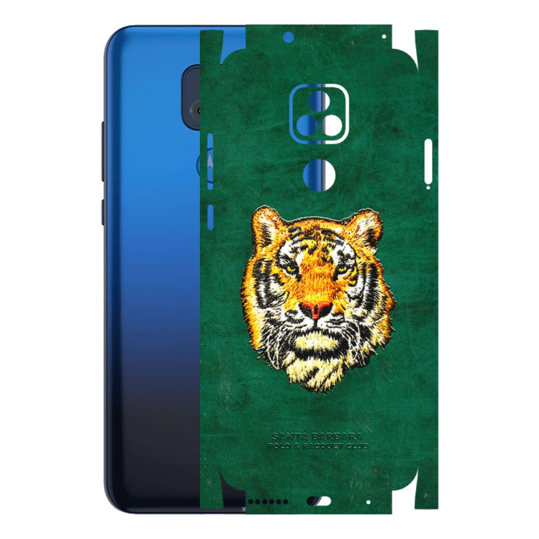 Motorola Phone Skins (All Models) - Leather Feel Tiger - 3D Embossed Finish (L-111) Motorola Moto G Play