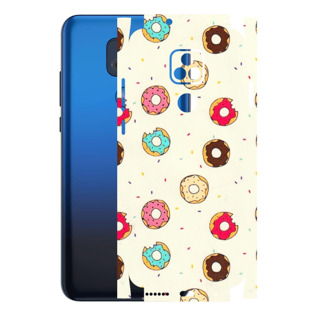 Motorola Phone Skins (All Models) - Mini Donuts Doodle Art - 3D Embossed Finish (L-122) Motorola Moto G Play