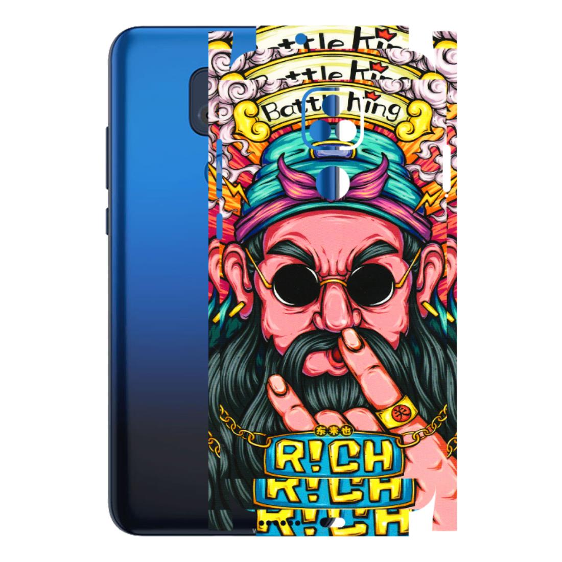 Motorola Phone Skins (All Models) - Battle King Dude Face - 3D Embossed Finish (L-178) Motorola Moto G Play