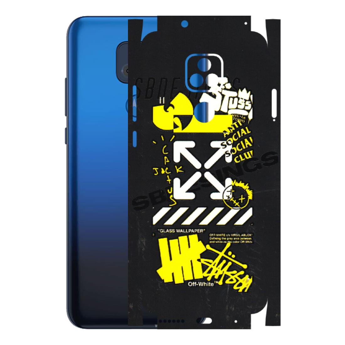 Motorola Phone Skins (All Models) - Anti Social Graffiti - 3D Embossed Finish (L-198) Motorola Moto G Play
