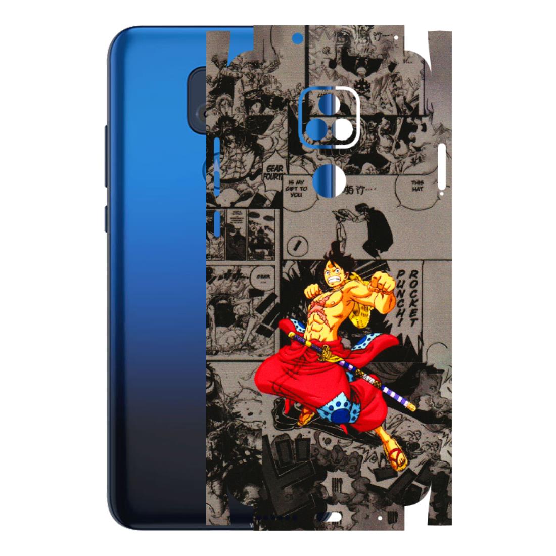 Motorola Phone Skins (All Models) - One Piece Rocket Punch Manga - 3D Embossed Finish (L-25) Motorola Moto G Play