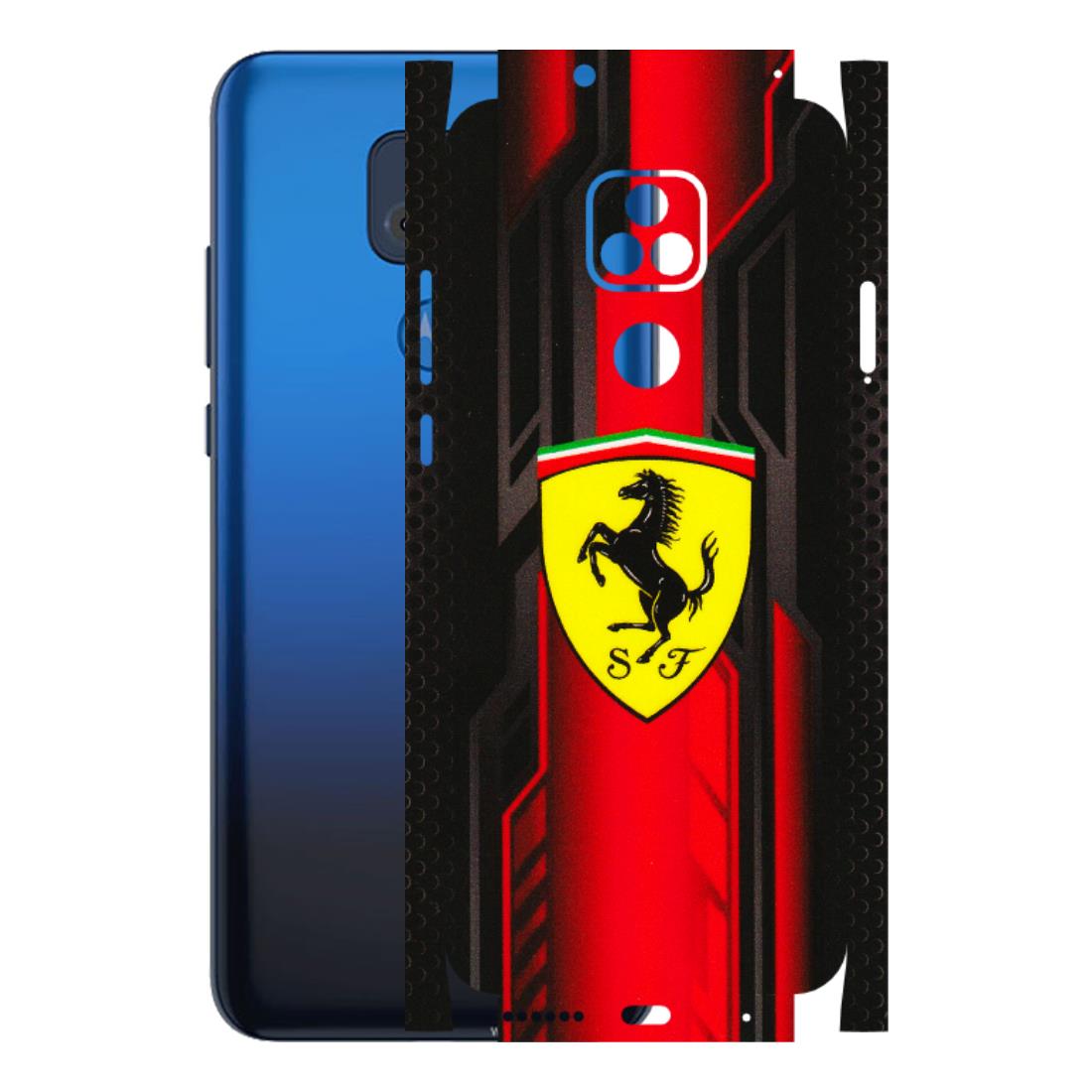 Motorola Phone Skins (All Models) - Black Ferrari Logo - 3D Embossed Finish (L-253) Motorola Moto G Play