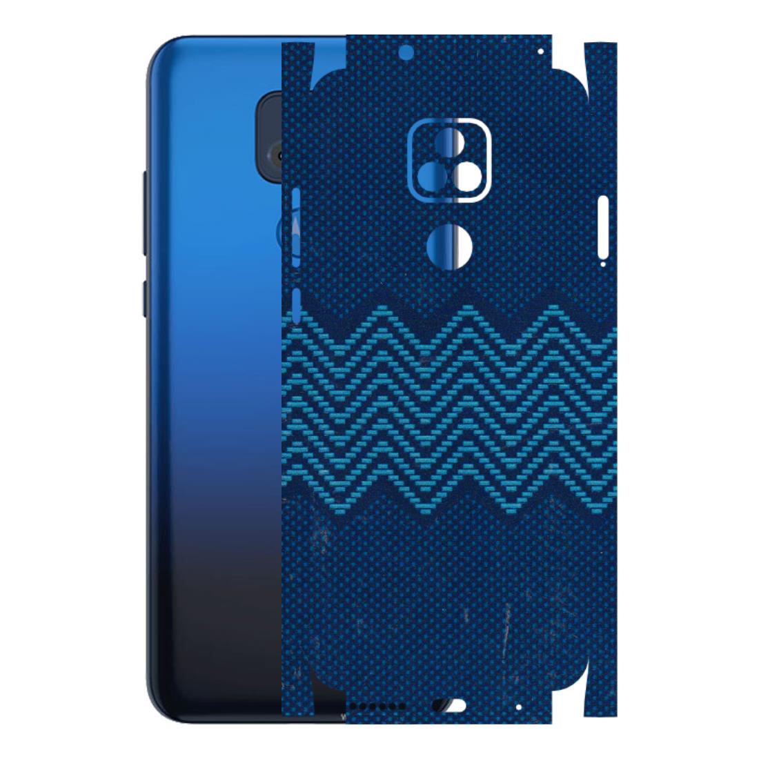 Motorola Phone Skins (All Models) - Blue Sober Waves - 3D Embossed Finish (L-306) Motorola Moto G Play