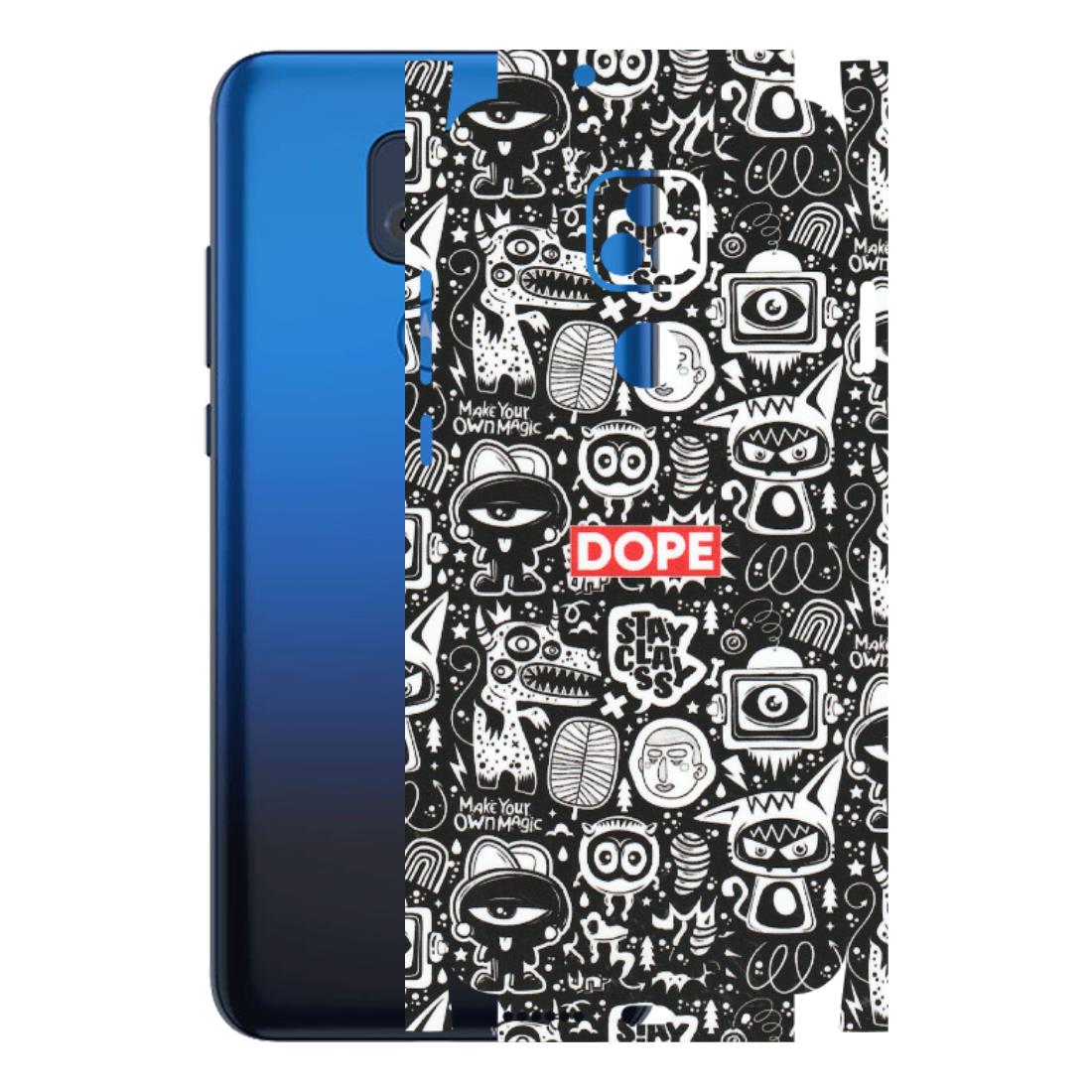 Motorola Phone Skins (All Models) - Dope Stay Classy Black Doodles - Matte Finish (M-126) Motorola Moto G Play