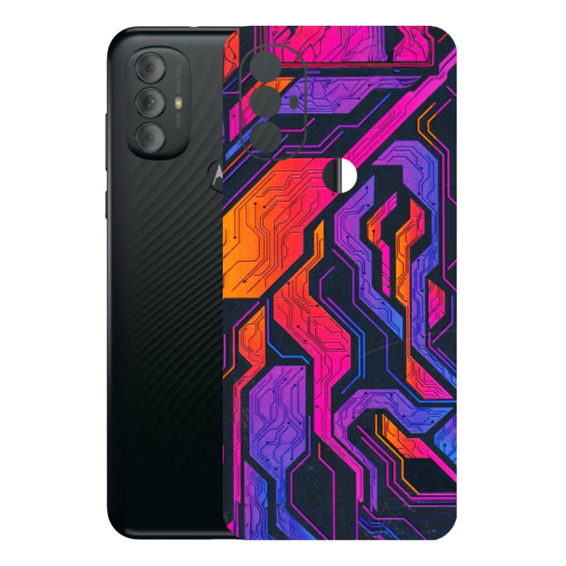 Motorola Phone Skins (All Models) - Tech Circuits Futuristic - 3D Embossed Finish (L-07) Motorola Moto G Power