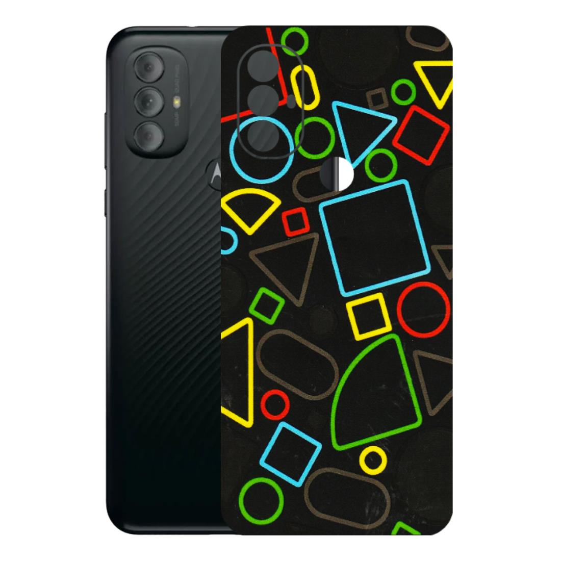 Motorola Phone Skins (All Models) - Black Shapes - 3D Embossed Finish (L-131) Motorola Moto G Power