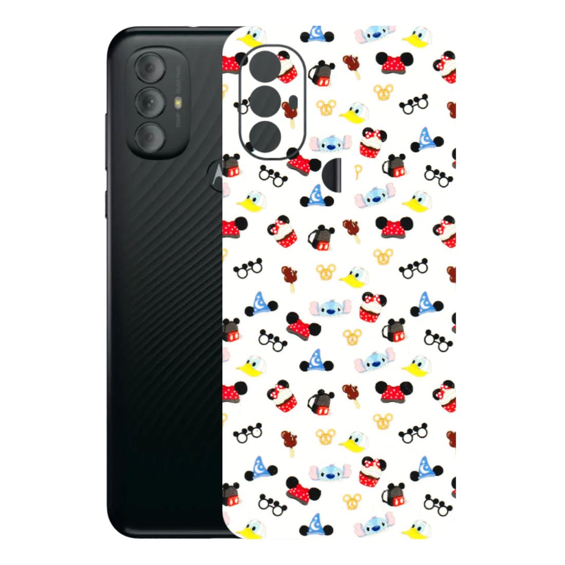 Motorola Phone Skins (All Models) - Minnie Mouse & Donald Doodles s - 3D Embossed Finish (L-194) Motorola Moto G Power