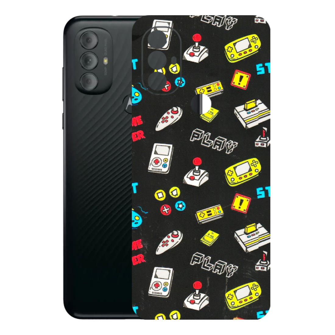 Motorola Phone Skins (All Models) - Gaming Doodles - 3D Embossed Finish (L-224) Motorola Moto G Power