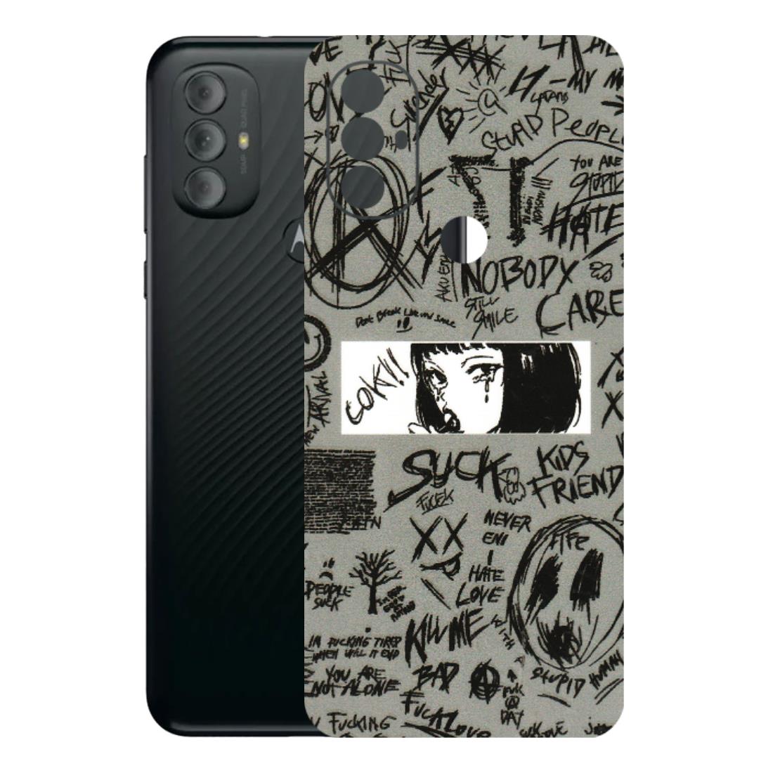 Motorola Phone Skins (All Models) - Never Have Love Anime - 3D Embossed Finish (L-260) Motorola Moto G Power
