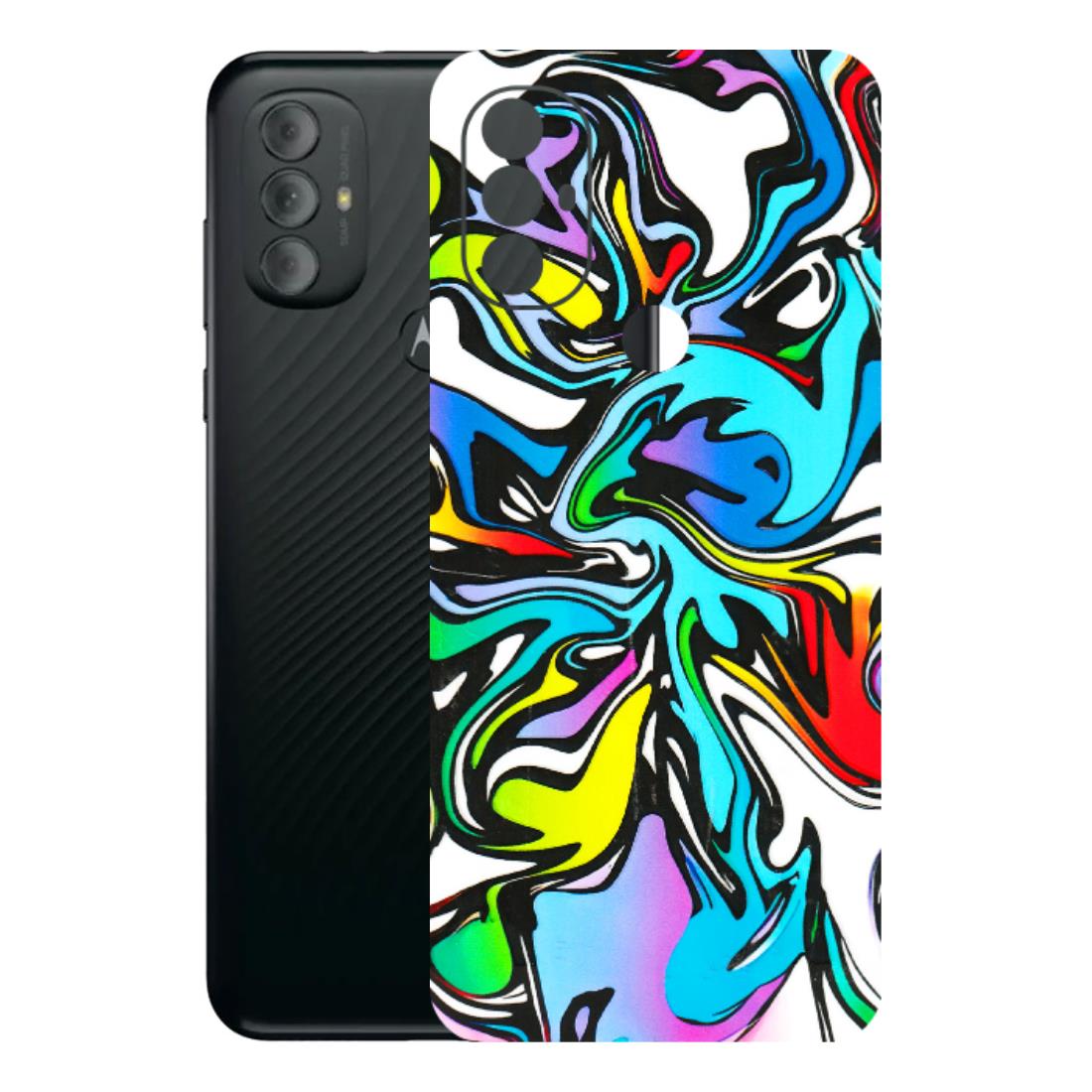Motorola Phone Skins (All Models) - Abstract Colour Paints - 3D Embossed Finish (L-271) Motorola Moto G Power