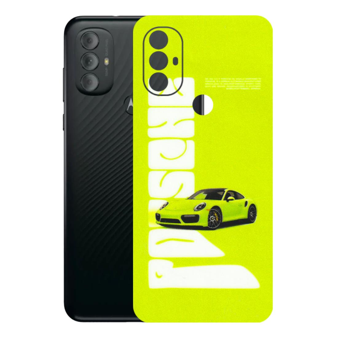 Motorola Phone Skins (All Models) - Lime Green Porche - 3D Embossed Finish (L-30) Motorola Moto G Power
