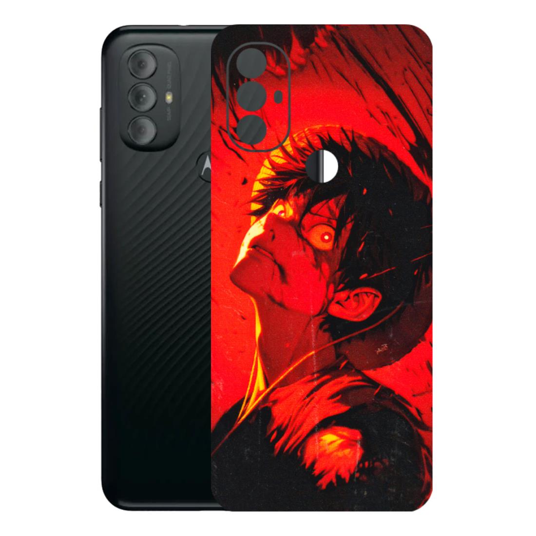 Motorola Phone Skins (All Models) - D.Luffy Power Up One Piece Anime - 3D Embossed Finish (L-326) Motorola Moto G Power