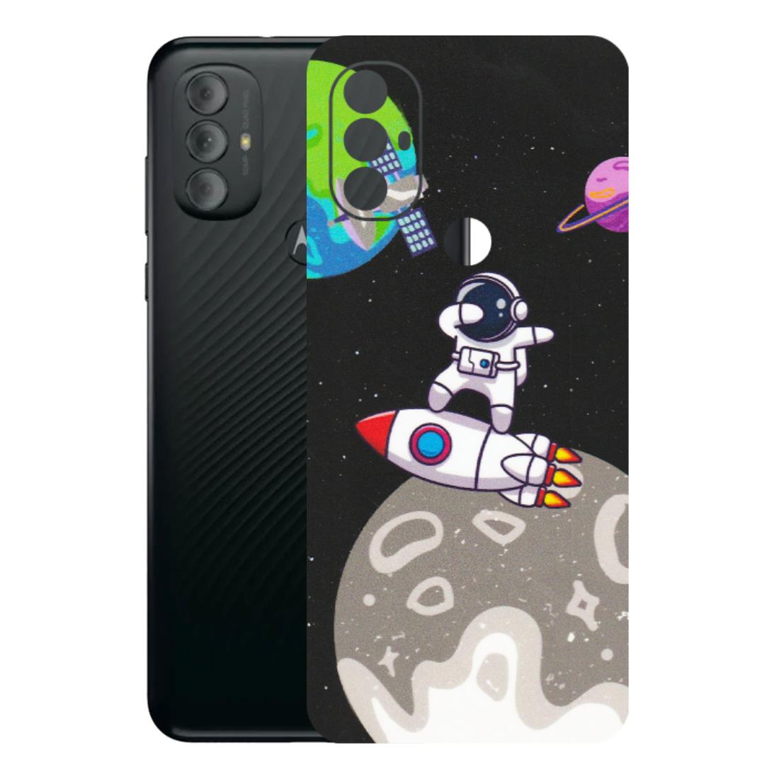 Motorola Phone Skins (All Models) - Astronaut Vibing Toon Running - Matte Finish (M-39) Motorola Moto G Power