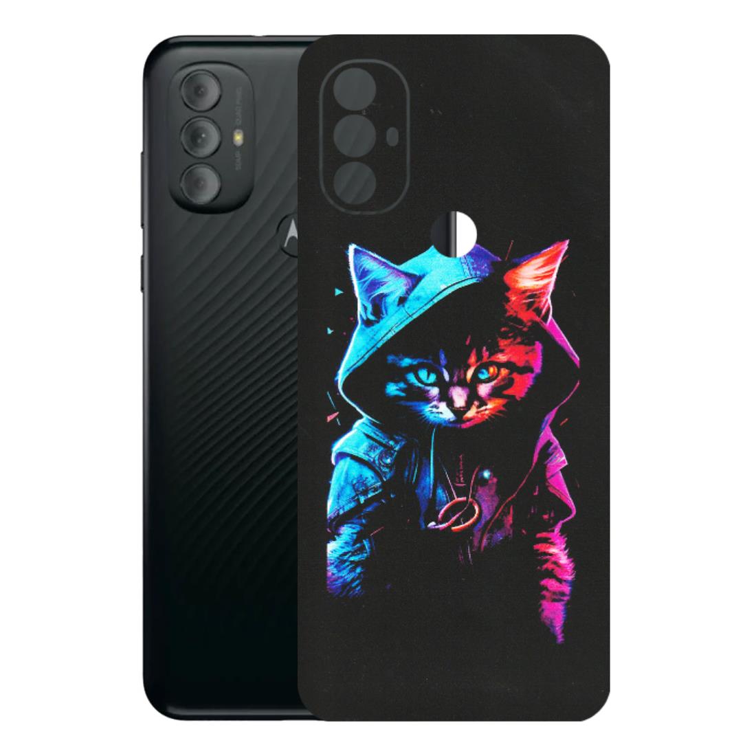 Motorola Phone Skins (All Models) - Cyberpunk Cat - Matte Finish (M-45) Motorola Moto G Power