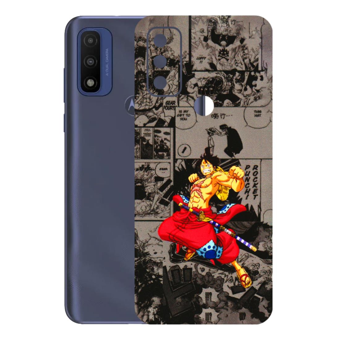 Motorola Phone Skins (All Models) - One Piece Rocket Punch Manga - 3D Embossed Finish (L-25) Motorola Moto G Pure