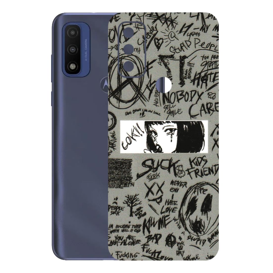 Motorola Phone Skins (All Models) - Never Have Love Anime - 3D Embossed Finish (L-260) Motorola Moto G Pure