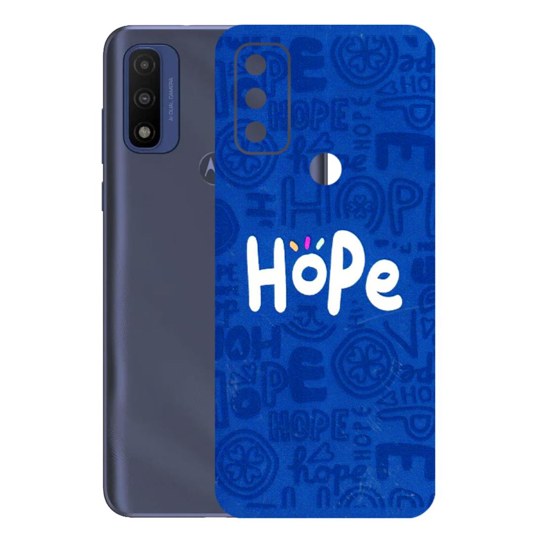 Motorola Phone Skins (All Models) - Hope Doodles Blue - 3D Embossed Finish (L-43) Motorola Moto G Pure