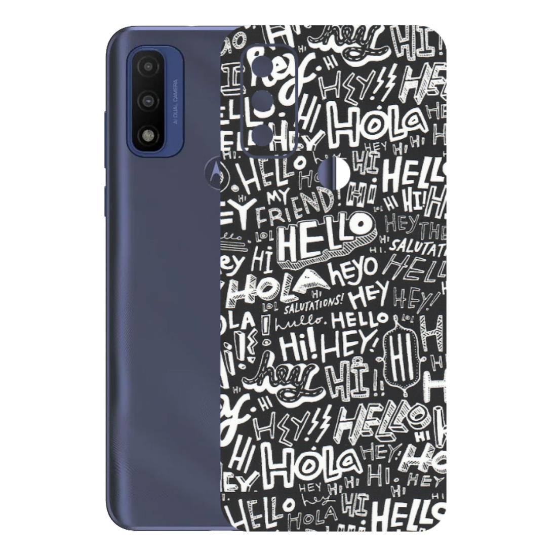 Motorola Phone Skins (All Models) - Hi Hello Doodles - Matte Finish (M-25) Motorola Moto G Pure