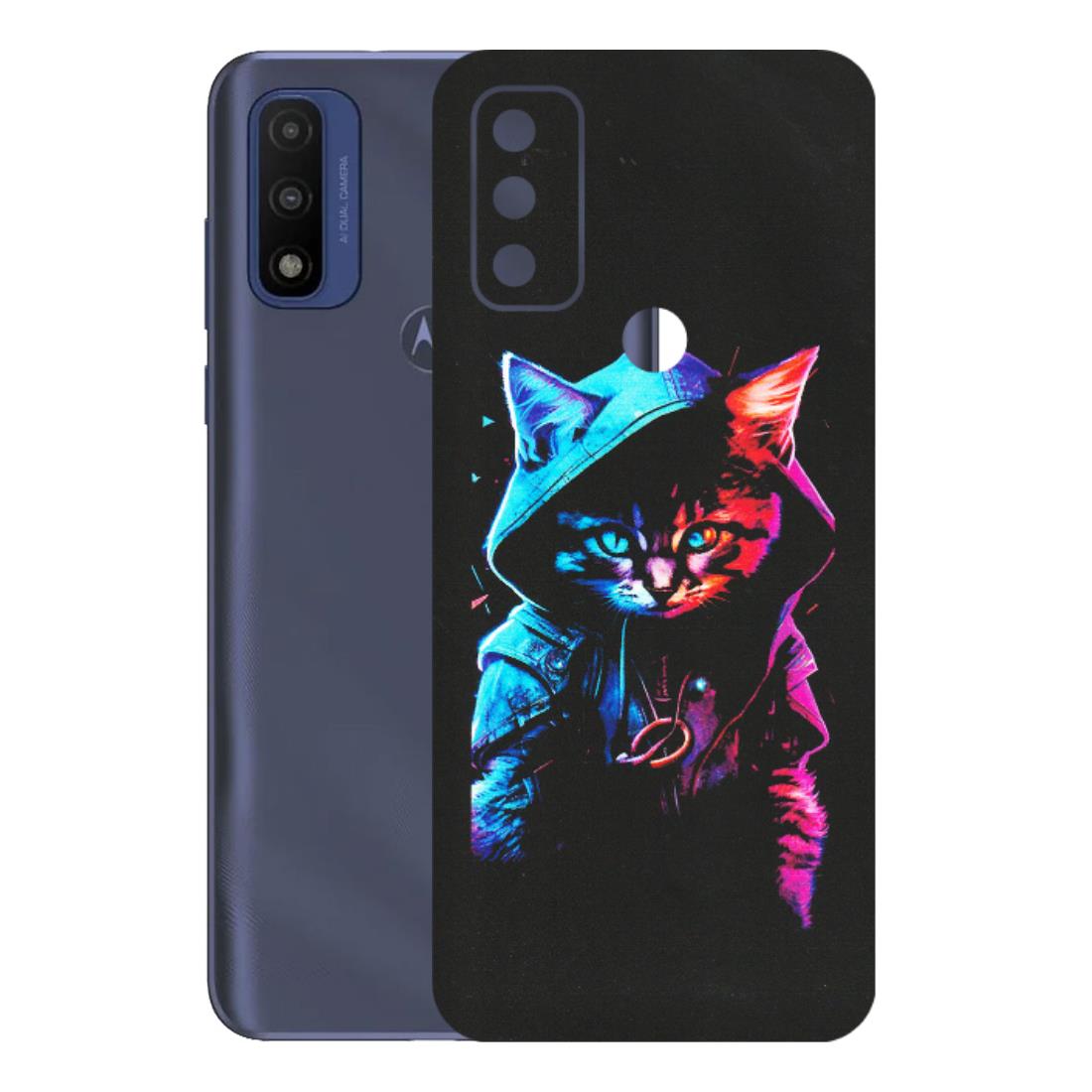 Motorola Phone Skins (All Models) - Cyberpunk Cat - Matte Finish (M-45) Motorola Moto G Pure