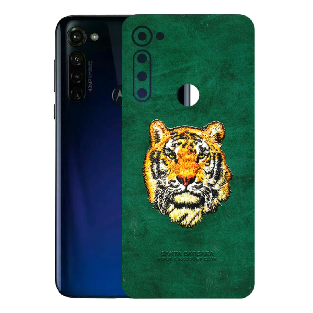 Motorola Phone Skins (All Models) - Leather Feel Tiger - 3D Embossed Finish (L-111) Motorola Moto G Stylus