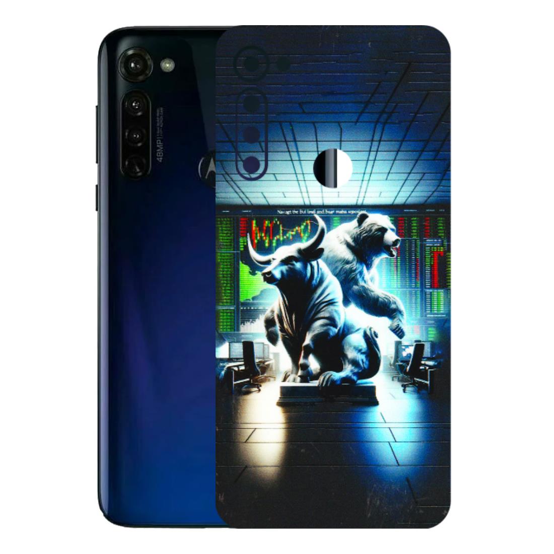 Motorola Phone Skins (All Models) - Stock Market Sensex Bear vs Bulls - 3D Embossed Finish (L-15) Motorola Moto G Stylus