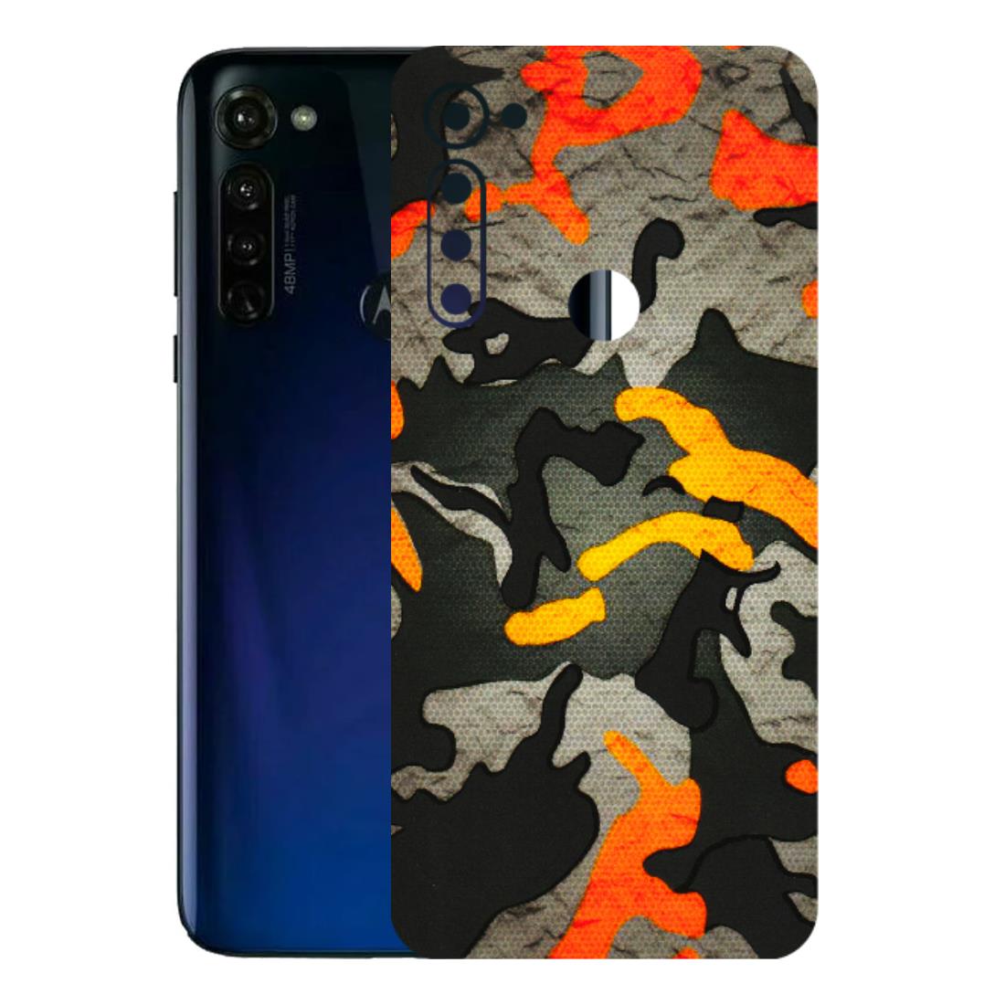 Motorola Phone Skins (All Models) - Orange Camouflage - 3D Embossed Finish (L-204) Motorola Moto G Stylus