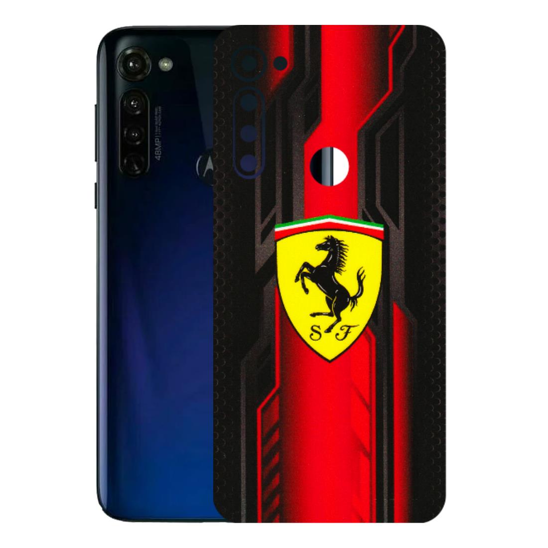 Motorola Phone Skins (All Models) - Black Ferrari Logo - 3D Embossed Finish (L-253) Motorola Moto G Stylus