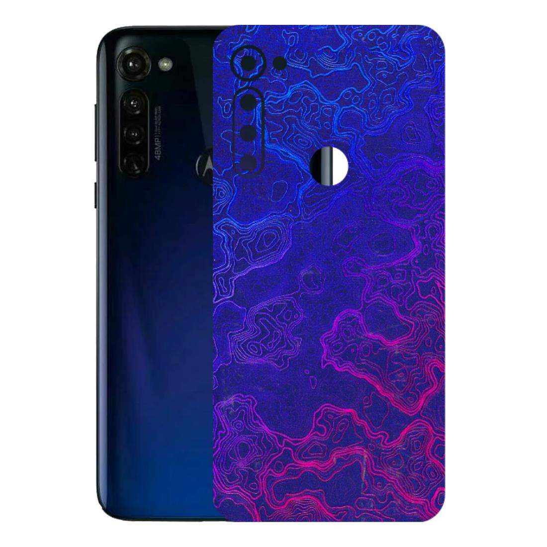 Motorola Phone Skins (All Models) - Purple Ripples Swirl - 3D Embossed Finish (L-314) Motorola Moto G Stylus