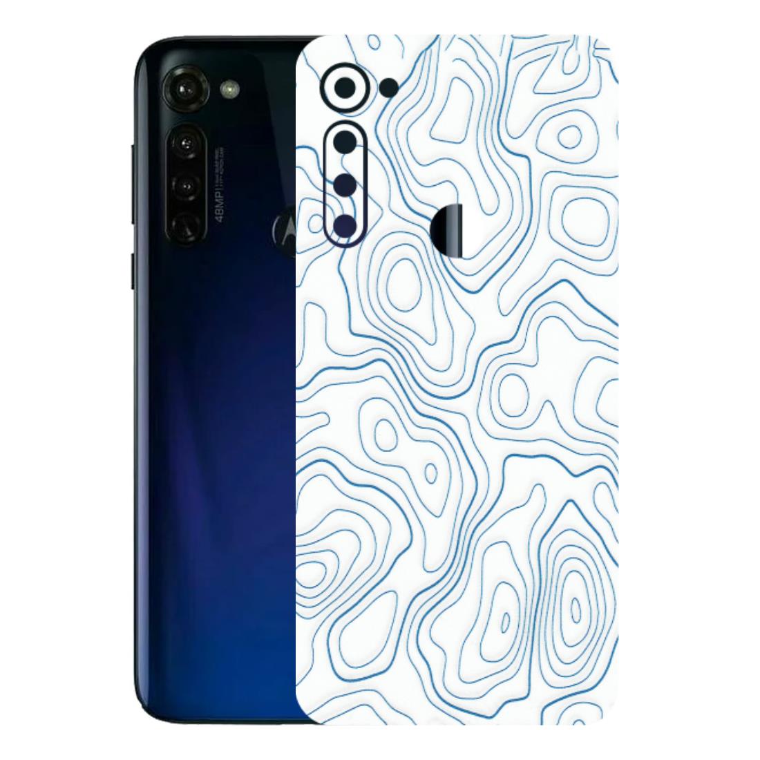 Motorola Phone Skins (All Models) - Blue And White Swirls - Matte Finish (M-139) Motorola Moto G Stylus